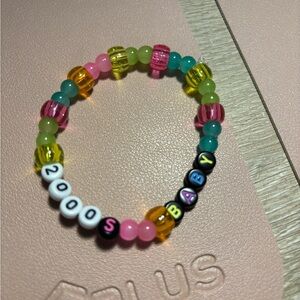 2000s baby handcrafted bracelet 🩷💛💚🩵